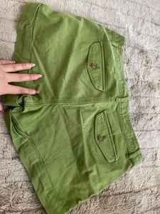 Women's Green Casual Shorts