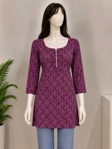 Stylish Purple Printed Kurta
