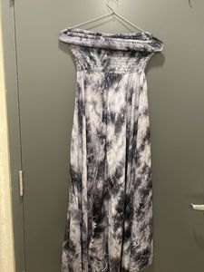 last price Tie-Dye Strapless Midi Dress