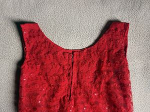 Red Sequined Kurta
