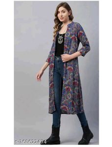 Stylish Printed Long Shrug