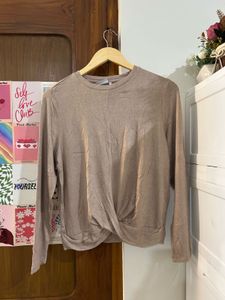 Women's Long Sleeve Twist Front Top