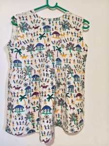 Boho Print V-Neck Sleeveless Top 34"-36" Size S-M