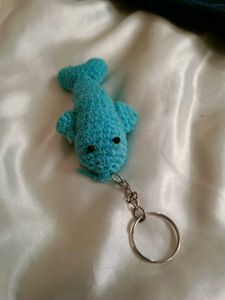 Cute Blue Fish Keychain