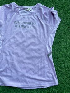 Lavender Workout Top - 'Push Yourself'