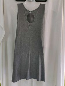 Gray Sleeveless Swing Dress