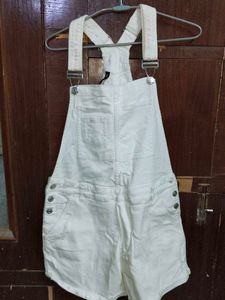 Jealous 21 White Dungarees Size Large
