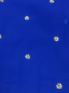 Royal Blue Saree with Gold Embroidery