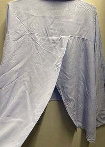 Light Blue Oversized Button-Up Shirt