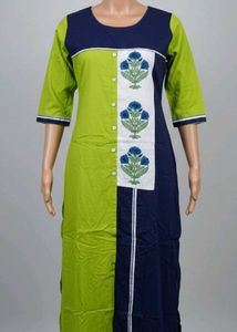 Stylish Green & Blue Kurti