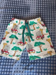 Cute Safari Print Shorts Set