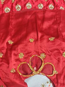 Red Embroidered Lehenga Choli Set