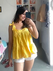 Yellow Sleeveless Top