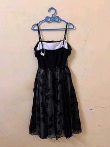 Savana Black Butterfly Mesh Dress