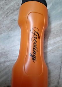 Orange "Greetings" Water Bottle