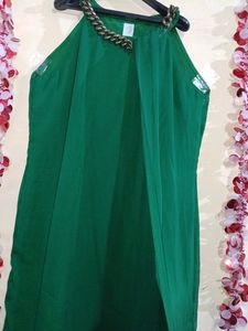 Flawless One-Piece Green Dress