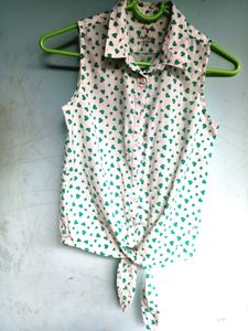 Allen Solly Girls Top And Blue Muffin Skirt