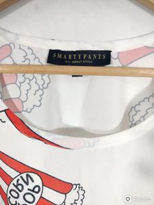 Smarty Pants White Printed WesternTop(Women)