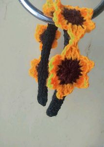Crochet Sunflower Hairband