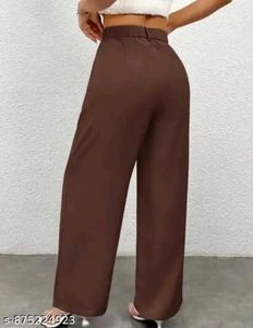 Chic Brown Wide-Leg Pants Set
