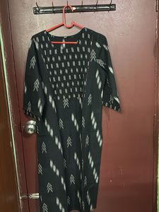 Black Ikat Kurta Set with Dupatta