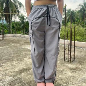 Oversized Grey Cargo Pants