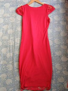 Elegant Red Lace Dress