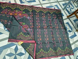 brand new full weaving silk saree black