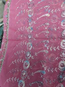 Embroidered Pink Fabric