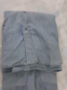 Men's Light Wash Denim Shirt