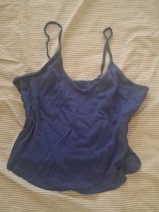 Blue Spaghetti Strap Tank Top