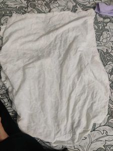 White Textured Button-Up Shirt