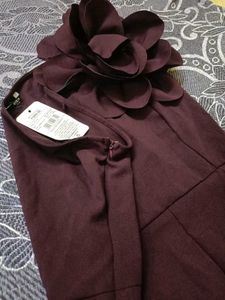 Maroon One-Shoulder Jumpsuit