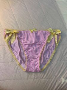 Cute Pink Striped Briefs with Bows