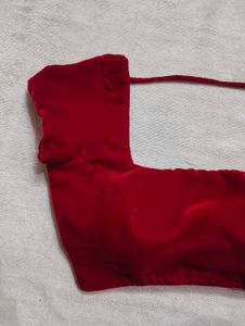 red velvet blouse (padded)