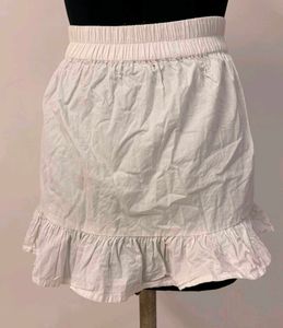 White Ruffle Mini Skirt