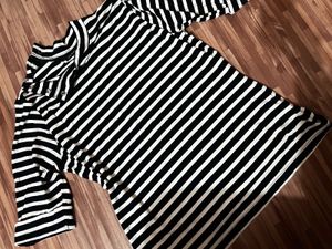 Striped Mock Neck Top