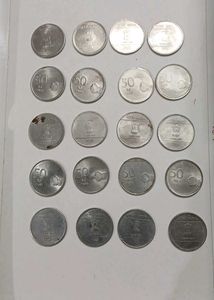Fifty Paise Coins Braille (Naritye) Mudra Total 20