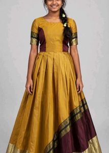 Beautiful Mustard Yellow Ethnic Gown