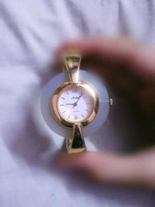 Elegant Gold Jade Bangle Watch