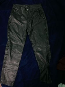Black leather pants