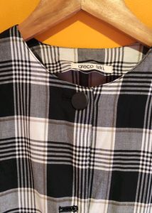 Black And White Check Beautiful Shirt Cum Jacket