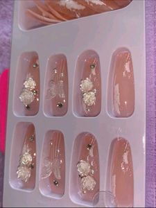 3D Crystal Diamond Nails Tips Professional Design