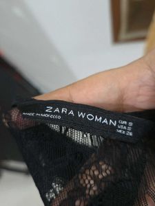 Zara Basic Chic Black Lace Top