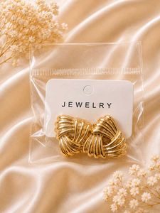 Chunky Gold Square Earrings