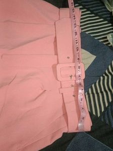 Stylish pastel Pink High-Waist Trousers