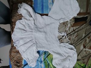 White Ruffled Sleeve Crop Top