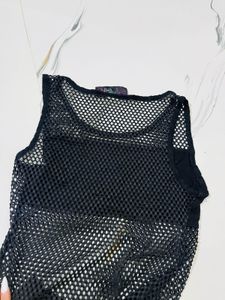 Black Fishnet "Royalty" Top