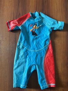 Baby Blue & Red Pirate Swimsuit for gils or boy