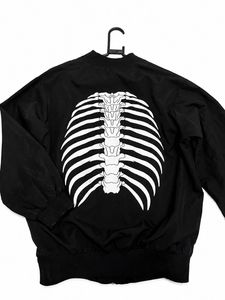 Skeleton Ribcage Bomber Jacket